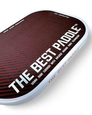 The Best Paddle (White) Ultra X Competition Series Pickleball Paddle (Raw Carbon + Aramid Fiber)