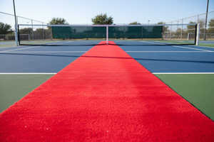 red carpet on pickleball court